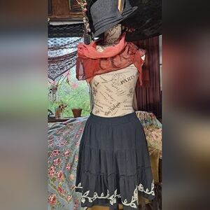 Old Navy Cotton Embroidered Skirt